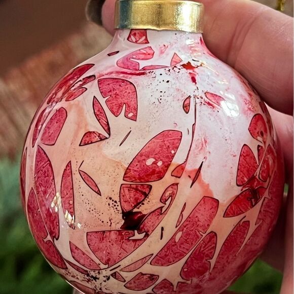 HANDCRAFTED Hand-Painted Porcelain Ornament (Set of 3) - Picture 5 of 6